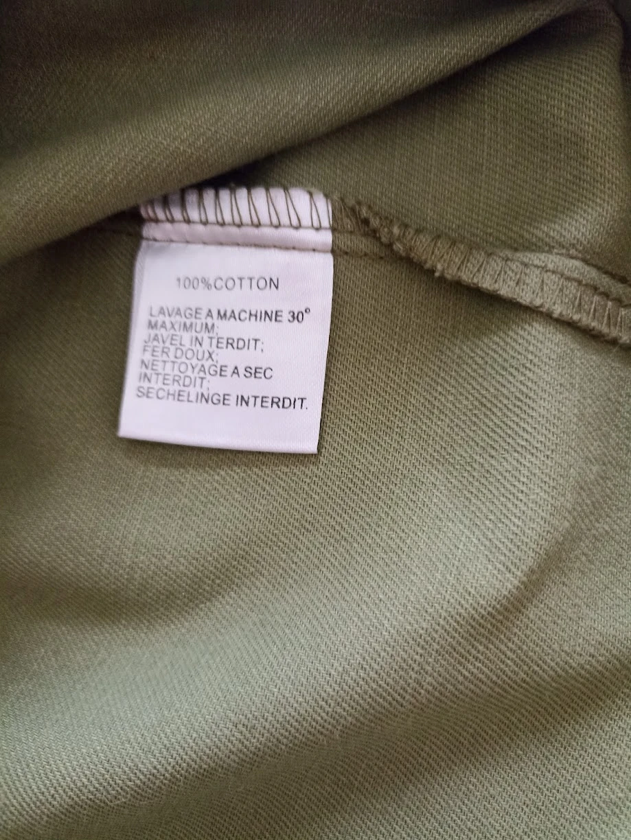 Vestido Sahariano Verde Oliva 100% Algodão – T.36 (P) – photo 8